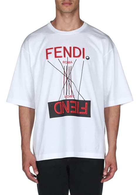 fendi mens t shirt sale|Fendi fiend t shirt.